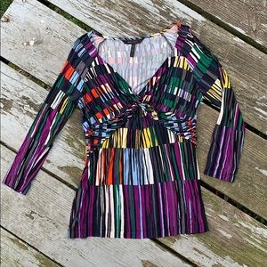 🌻5 for $25 BCBG Rainbow Twist Tie Front Shirt